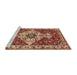 Sideview of Machine Washable Traditional Saffron Red Rug, wshtr4246