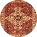 Machine Washable Persian Orange Traditional Area Rugs, wshtr4246org