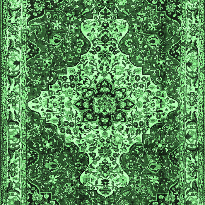 Machine Washable Persian Emerald Green Traditional Area Rugs, wshtr4246emgrn