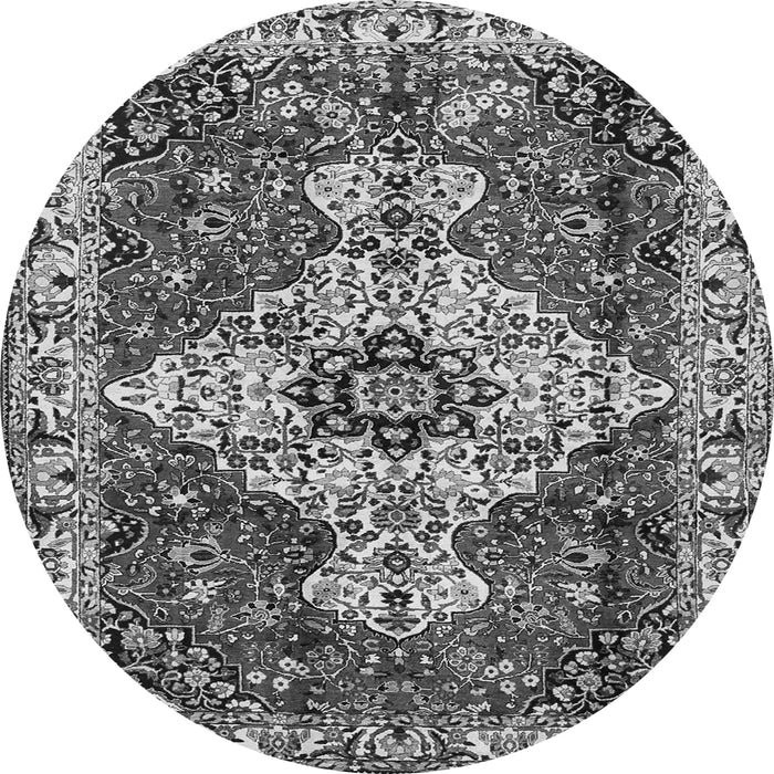 Machine Washable Persian Gray Traditional Rug, wshtr4246gry