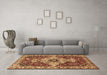 Machine Washable Persian Brown Traditional Rug in a Living Room,, wshtr4246brn