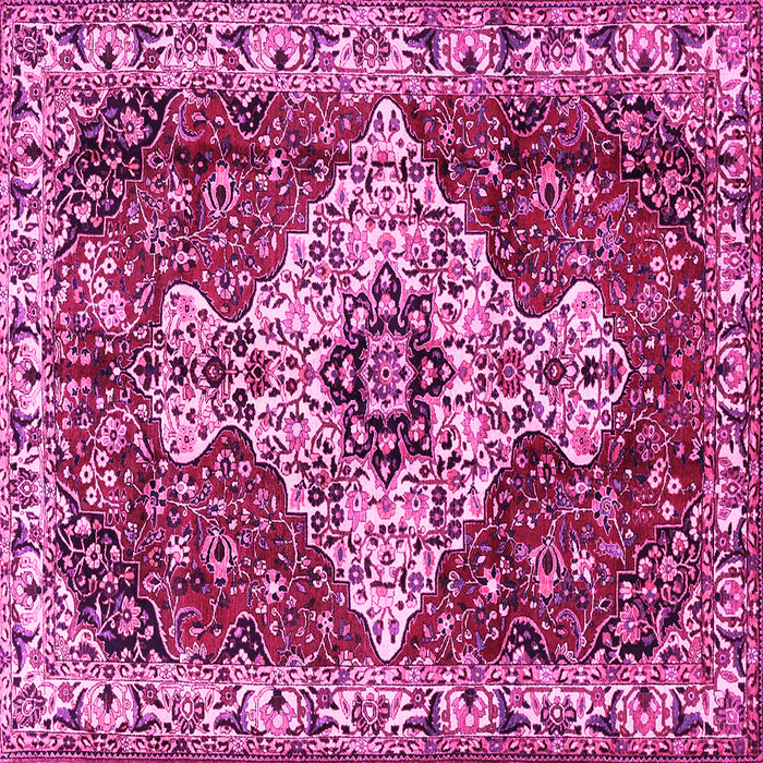 Square Persian Pink Traditional Rug, tr4246pnk