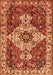 Serging Thickness of Machine Washable Persian Orange Traditional Area Rugs, wshtr4246org