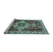 Sideview of Machine Washable Persian Light Blue Traditional Rug, wshtr4246lblu