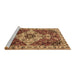 Sideview of Machine Washable Persian Brown Traditional Rug, wshtr4246brn