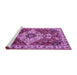 Sideview of Machine Washable Persian Purple Traditional Area Rugs, wshtr4246pur