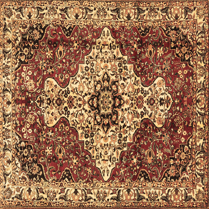 Square Persian Brown Traditional Rug, tr4246brn