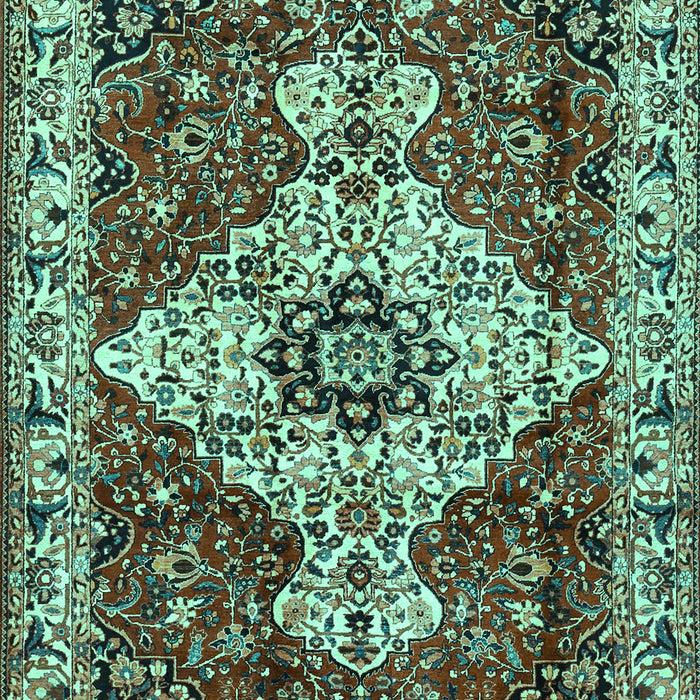 Machine Washable Persian Turquoise Traditional Area Rugs, wshtr4246turq