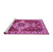 Sideview of Machine Washable Persian Pink Traditional Rug, wshtr4246pnk