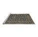 Sideview of Machine Washable Traditional Sand Brown Rug, wshtr4247