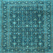 Square Persian Light Blue Traditional Rug, tr4247lblu