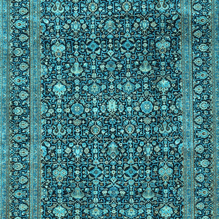 Machine Washable Persian Light Blue Traditional Rug, wshtr4247lblu