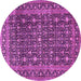 Round Persian Pink Traditional Rug, tr4247pnk