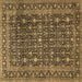 Square Persian Brown Traditional Rug, tr4247brn