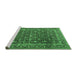 Sideview of Machine Washable Persian Emerald Green Traditional Area Rugs, wshtr4247emgrn