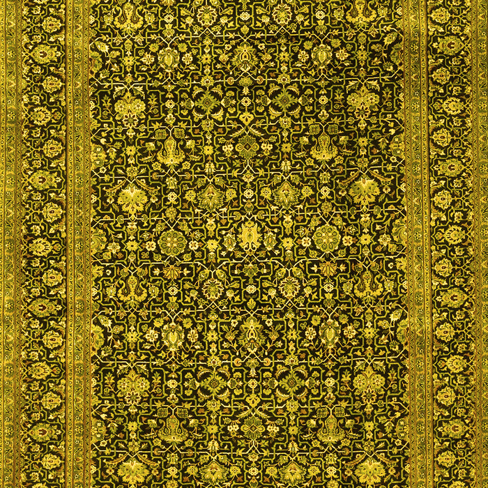 Machine Washable Persian Yellow Traditional Rug, wshtr4247yw