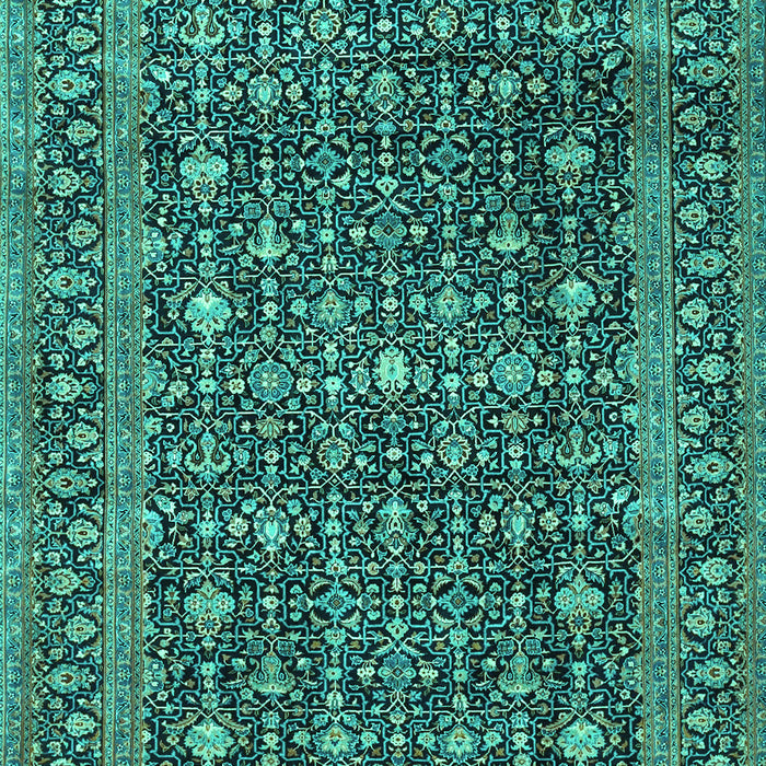 Machine Washable Persian Turquoise Traditional Area Rugs, wshtr4247turq