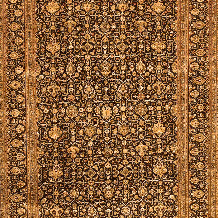 Serging Thickness of Machine Washable Persian Orange Traditional Area Rugs, wshtr4247org