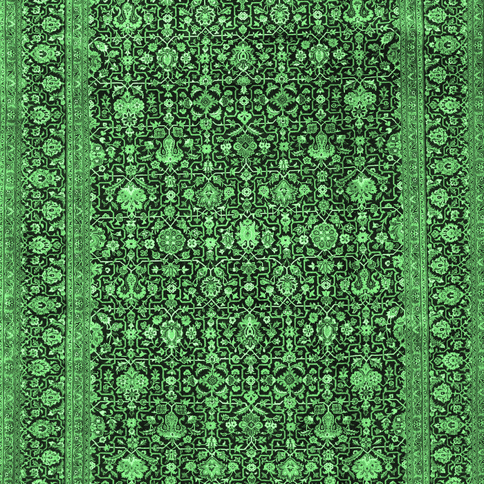Machine Washable Persian Emerald Green Traditional Area Rugs, wshtr4247emgrn