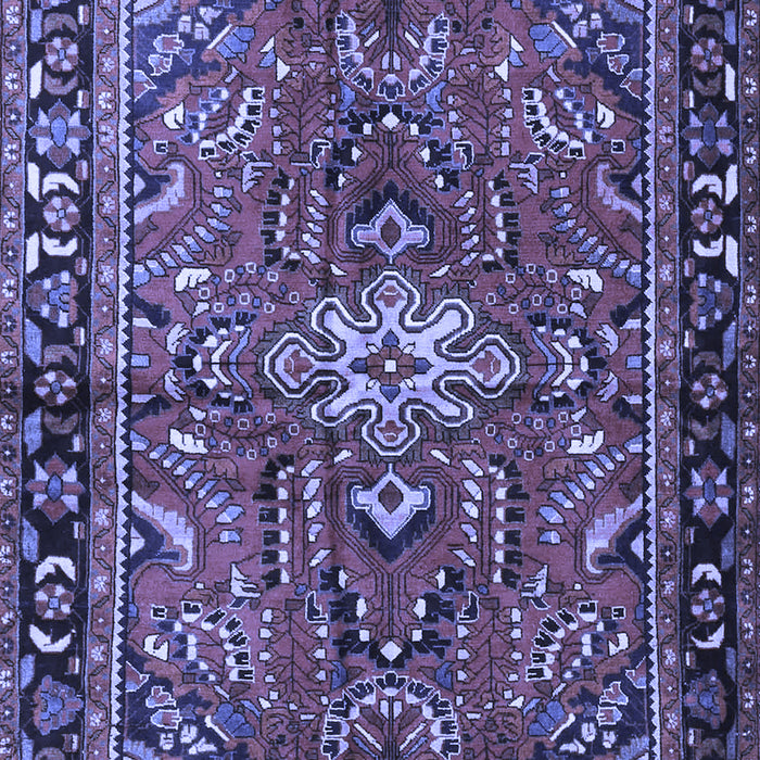 Machine Washable Persian Blue Traditional Rug, wshtr4248blu