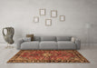 Machine Washable Persian Brown Traditional Rug in a Living Room,, wshtr4248brn