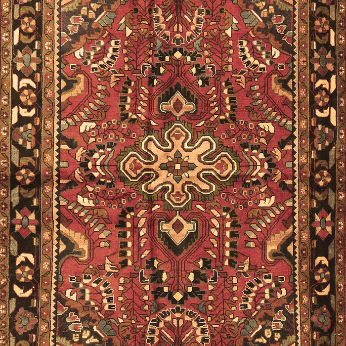 Machine Washable Persian Brown Traditional Rug, wshtr4248brn
