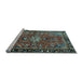 Sideview of Machine Washable Persian Light Blue Traditional Rug, wshtr4248lblu