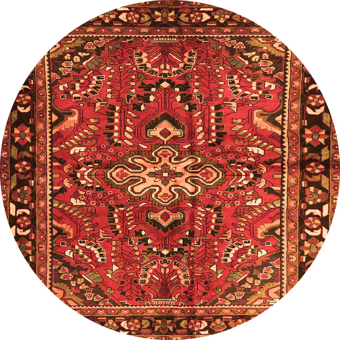 Machine Washable Persian Orange Traditional Area Rugs, wshtr4248org