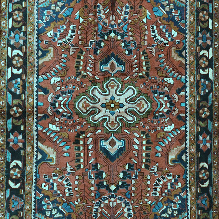 Machine Washable Persian Light Blue Traditional Rug, wshtr4248lblu