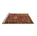 Sideview of Machine Washable Persian Brown Traditional Rug, wshtr4248brn