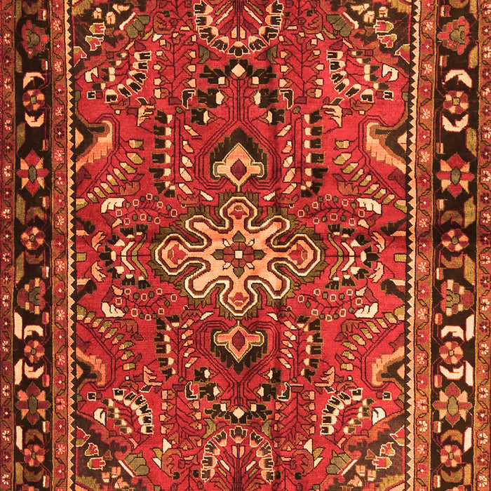 Serging Thickness of Machine Washable Persian Orange Traditional Area Rugs, wshtr4248org