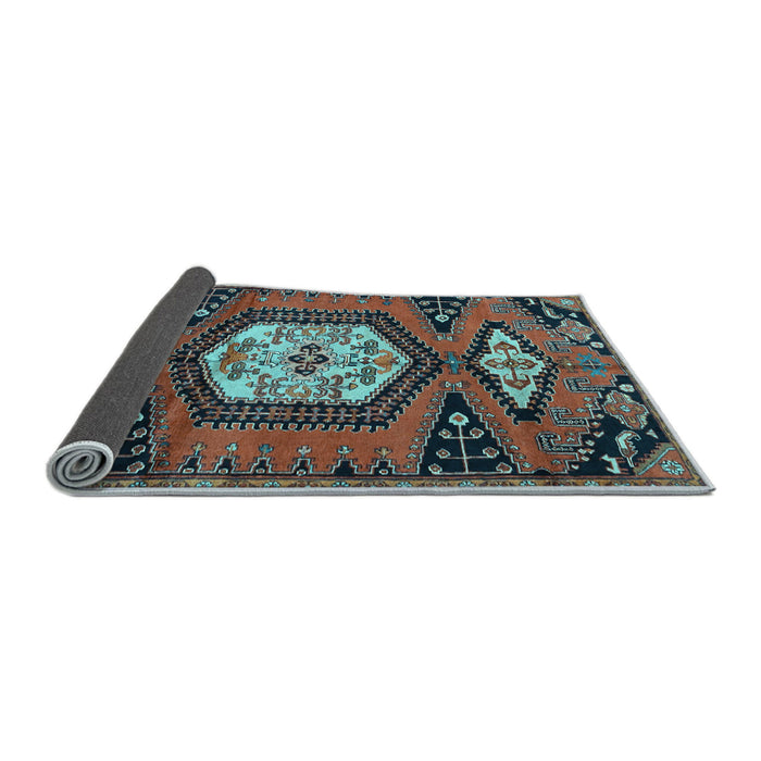 Sideview of Persian Light Blue Traditional Rug, tr4249lblu