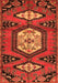 Serging Thickness of Machine Washable Persian Orange Traditional Area Rugs, wshtr4249org