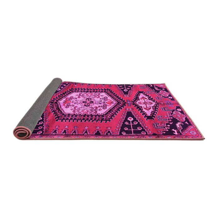 Sideview of Persian Pink Traditional Rug, tr4249pnk
