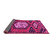 Sideview of Persian Pink Traditional Rug, tr4249pnk