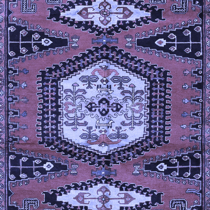 Machine Washable Persian Blue Traditional Rug, wshtr4249blu