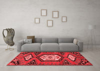 Machine Washable Persian Red Traditional Rug, wshtr4249red