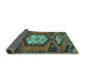 Sideview of Persian Turquoise Traditional Rug, tr4249turq