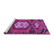 Sideview of Machine Washable Persian Purple Traditional Area Rugs, wshtr4249pur