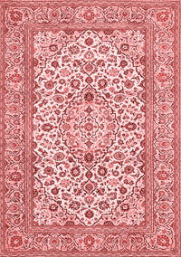 Medallion Red Traditional Rug, tr424red