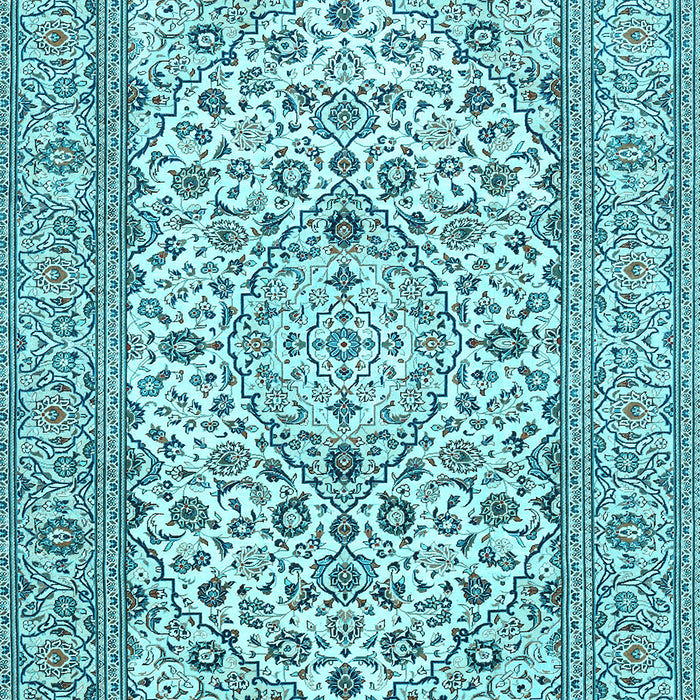 Medallion Light Blue Traditional Rug, tr424lblu