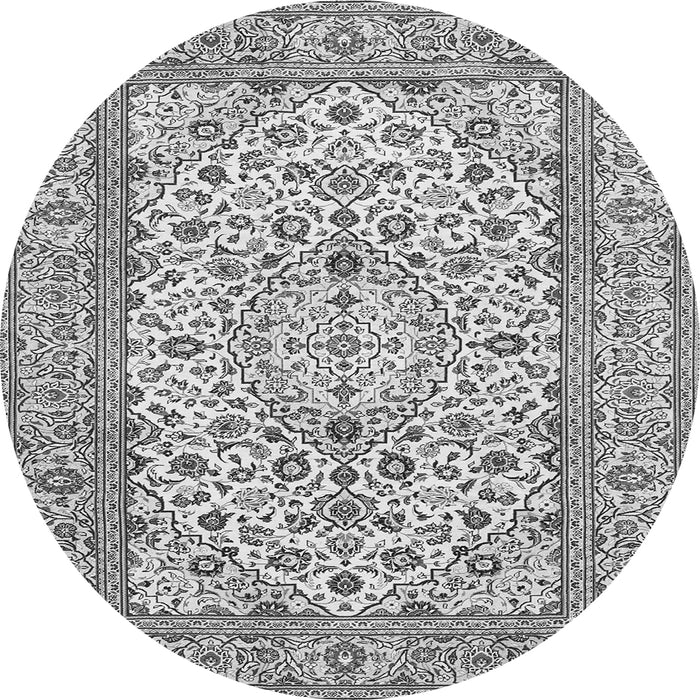 Square Medallion Gray Traditional Rug, tr424gry