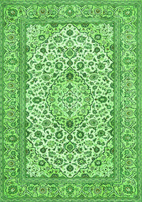 Medallion Green Traditional Rug, tr424grn