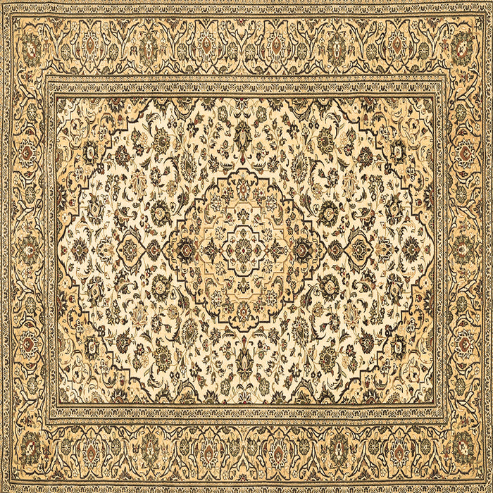 Square Medallion Brown Traditional Rug, tr424brn