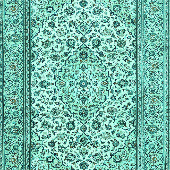 Medallion Turquoise Traditional Rug, tr424turq