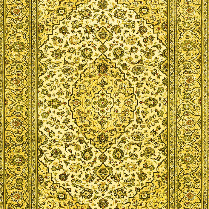 Medallion Yellow Traditional Rug, tr424yw