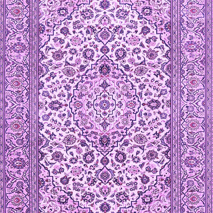 Machine Washable Medallion Purple Traditional Area Rugs, wshtr424pur