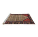 Sideview of Machine Washable Traditional Orange Salmon Pink Rug, wshtr425