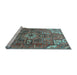 Sideview of Machine Washable Persian Light Blue Traditional Rug, wshtr4250lblu