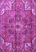 Machine Washable Persian Purple Traditional Area Rugs, wshtr4250pur